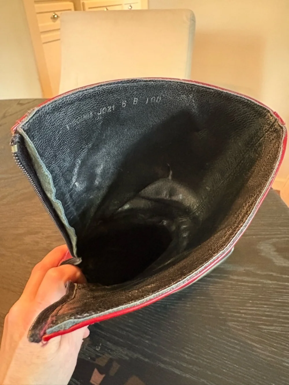 COACH Virginia J021 Burgundy Leather Square Toe Boots Made in Italy Size 6B - Picture 13 of 15